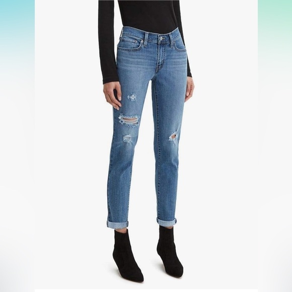 Levi’s Distressed Boyfriend Denim Jeans Casual Streetwear 29 - Picture 1 of 11